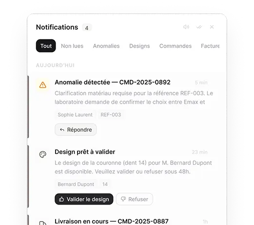 Interface réfection