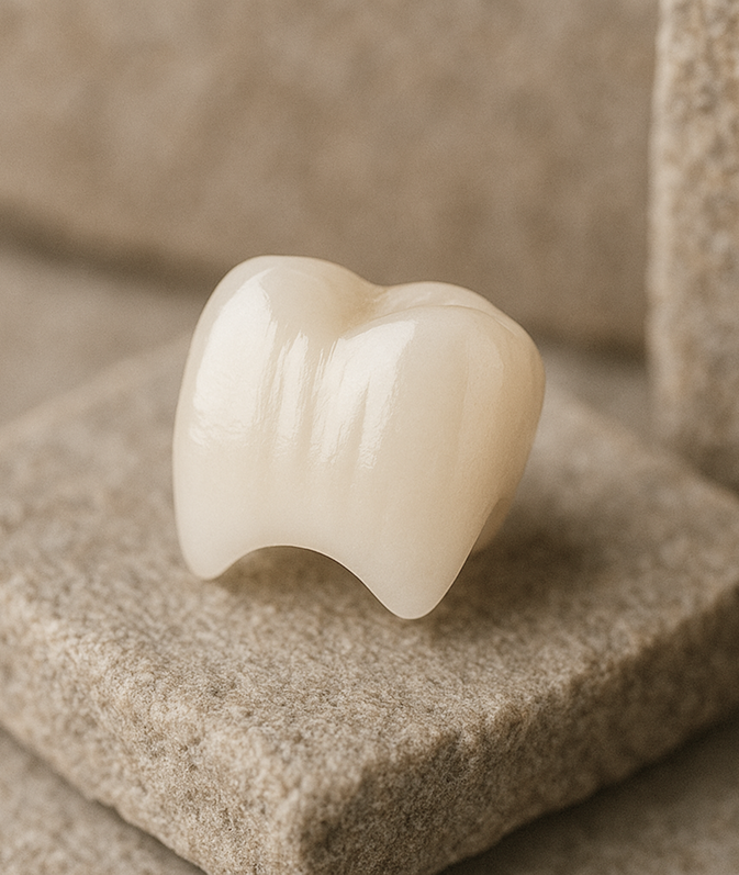 Couronne dentaire en composite ou en céramique